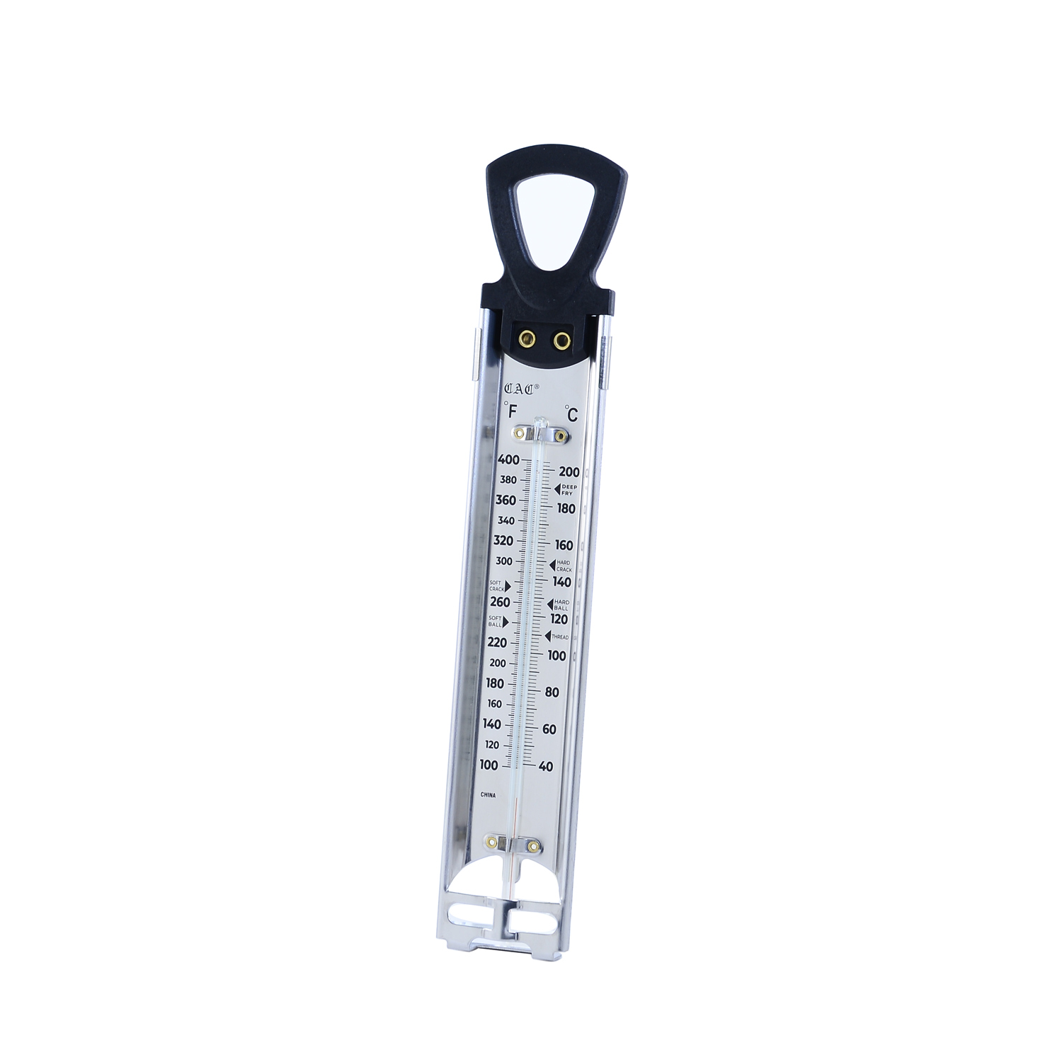 CAC China FPMT-DF14 Equil Thermo Rectangular Deep Fry/Candy Thermometer, 2"Dia. x 12"L