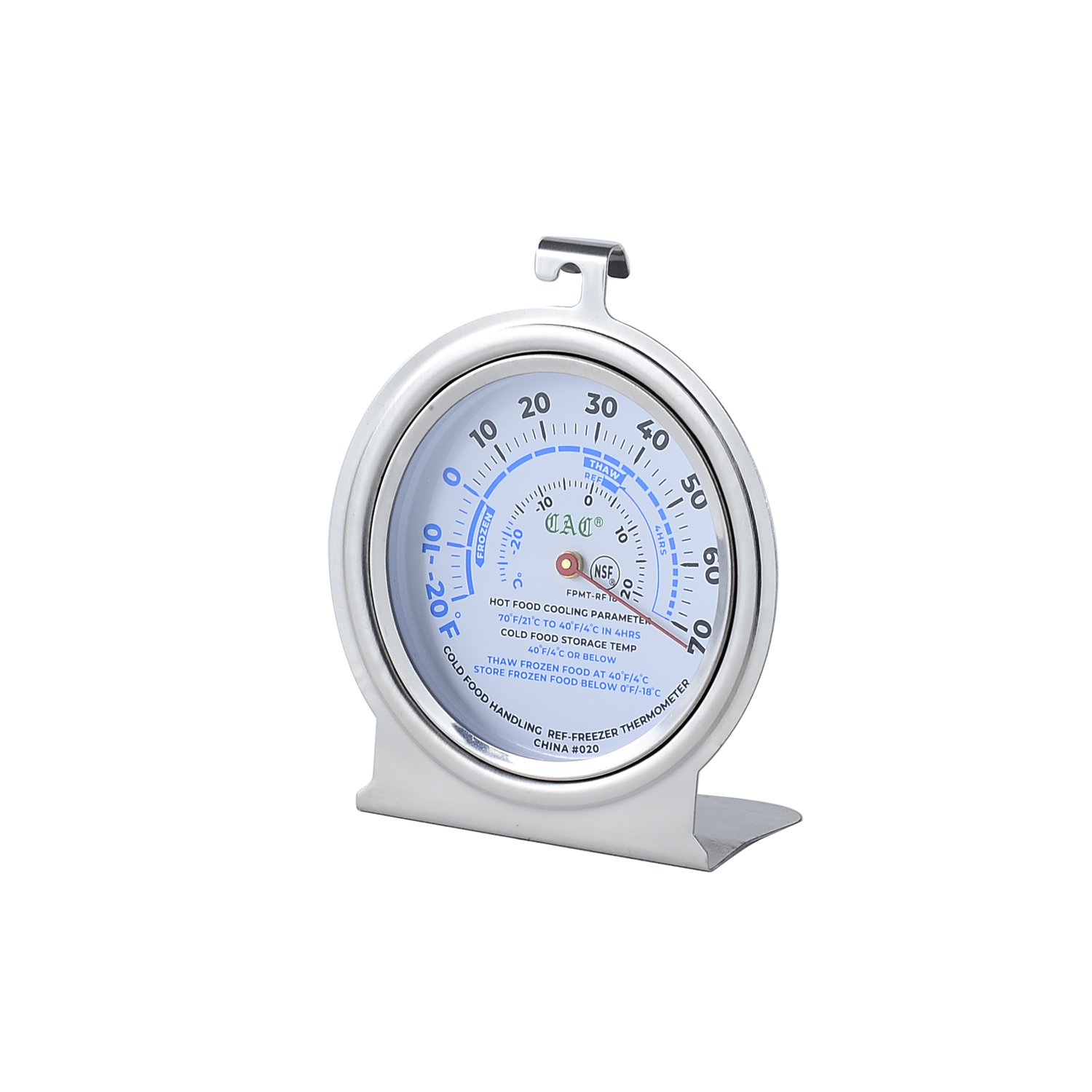 CAC China FPMT-RF18 Equil Thermo Fridge/Freezer Thermometer 3" Dia