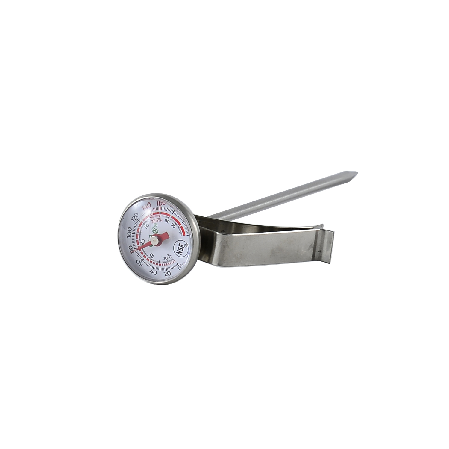 CAC China FPMT-F8 Equil Thermo Frothing Thermometer, 1" Dial