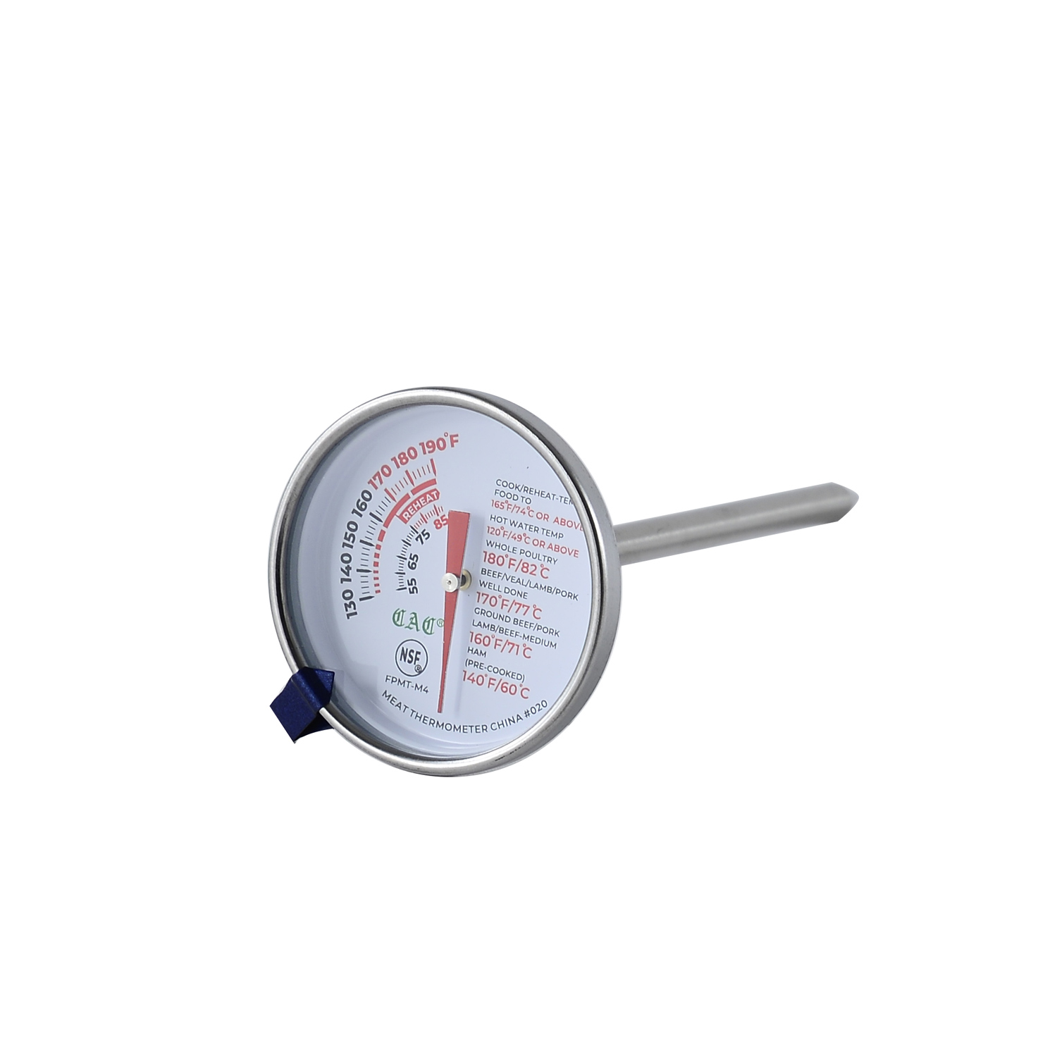 CAC China FPMT-M4 Equil Thermo Meat Thermometer, 2"Dia.