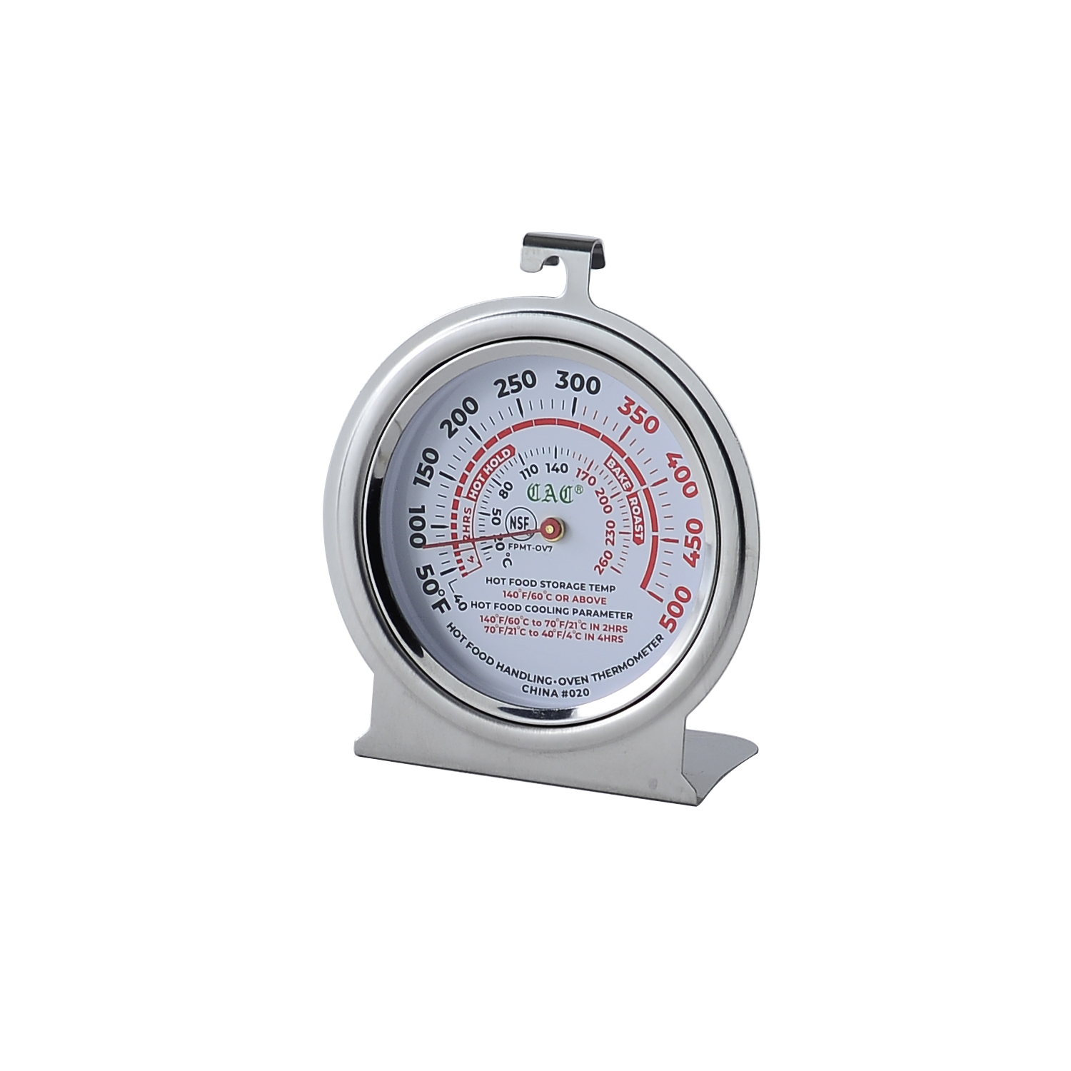 CAC China FPMT-OV7 Equil Thermo Oven Thermometer, 3"Dia.