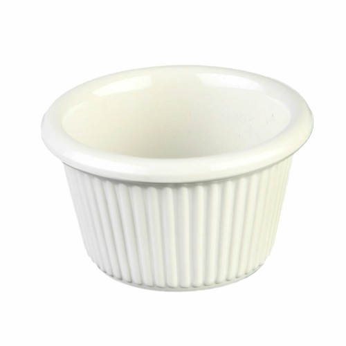 Thunder Group ML507B1 Bone White Melamine 1-1/2 oz. Fluted Ramekin