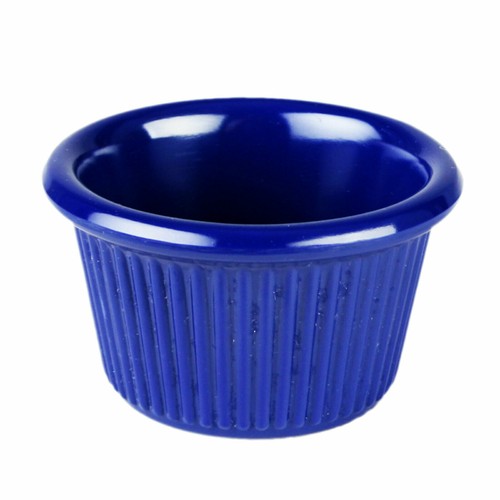 Thunder Group ML507CB1 Cobalt Blue Melamine 1-1/2 oz. Fluted Ramekin