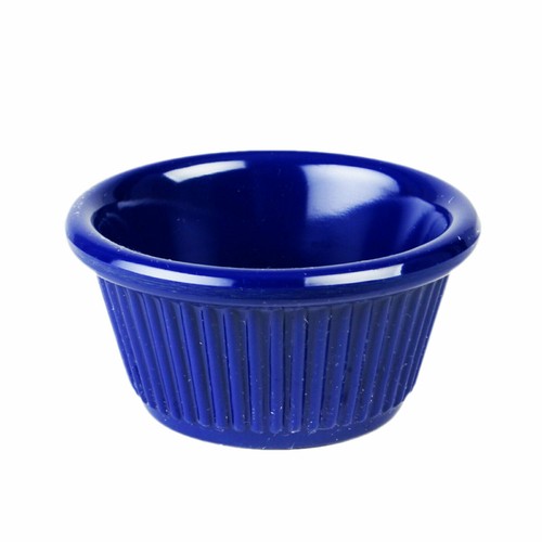Thunder Group ML509CB1 Cobalt Blue Melamine 2 oz. Fluted Ramekin