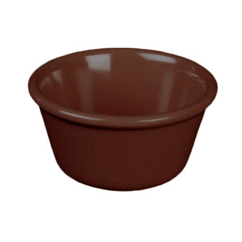 Thunder Group ML537C1 Chocolate Melamine 3 oz. Smooth Ramekin