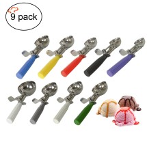 TigerChef 161857 TigerChef Stainless Steel Set of 9 Ice Cream Scoops