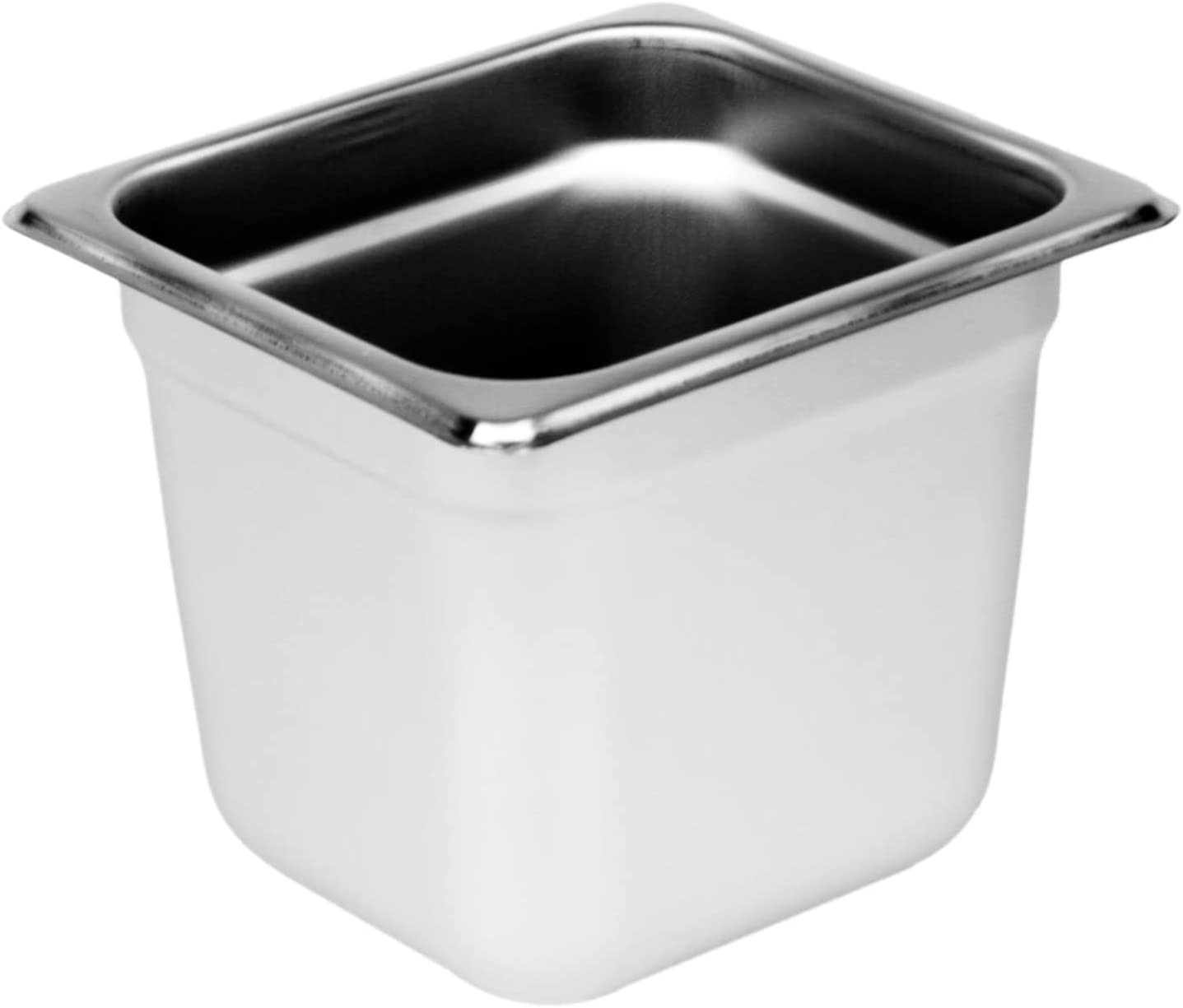 TigerChef 1/6 Size Stainless Steel Anti-Jam Steam Table Pan, 6" Deep - 6 pcs