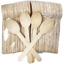 TigerChef 100% Eco-Friendly Biodegradable Birchwood Spoons, 500/Pack