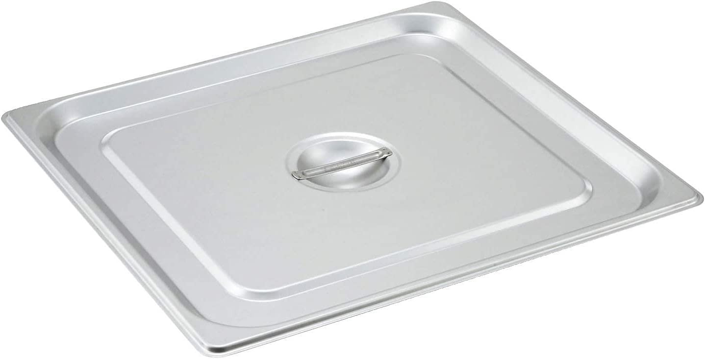 TigerChef 2/3 Size Stainless Steel Solid Steam Table Pan Cover - 2 pcs