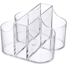 TigerChef 5 Compartment Clear Cutlery Utensil Napkin Caddy Organizer