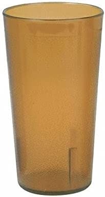 TigerChef Amber Break-Resistant Plastic Tumblers 16 oz. - 1 doz