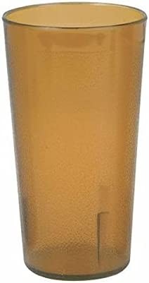 TigerChef Amber Break-Resistant Plastic Tumblers 20 oz.- 1 doz