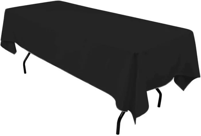 TigerChef Black Tablecloth Polyester 54