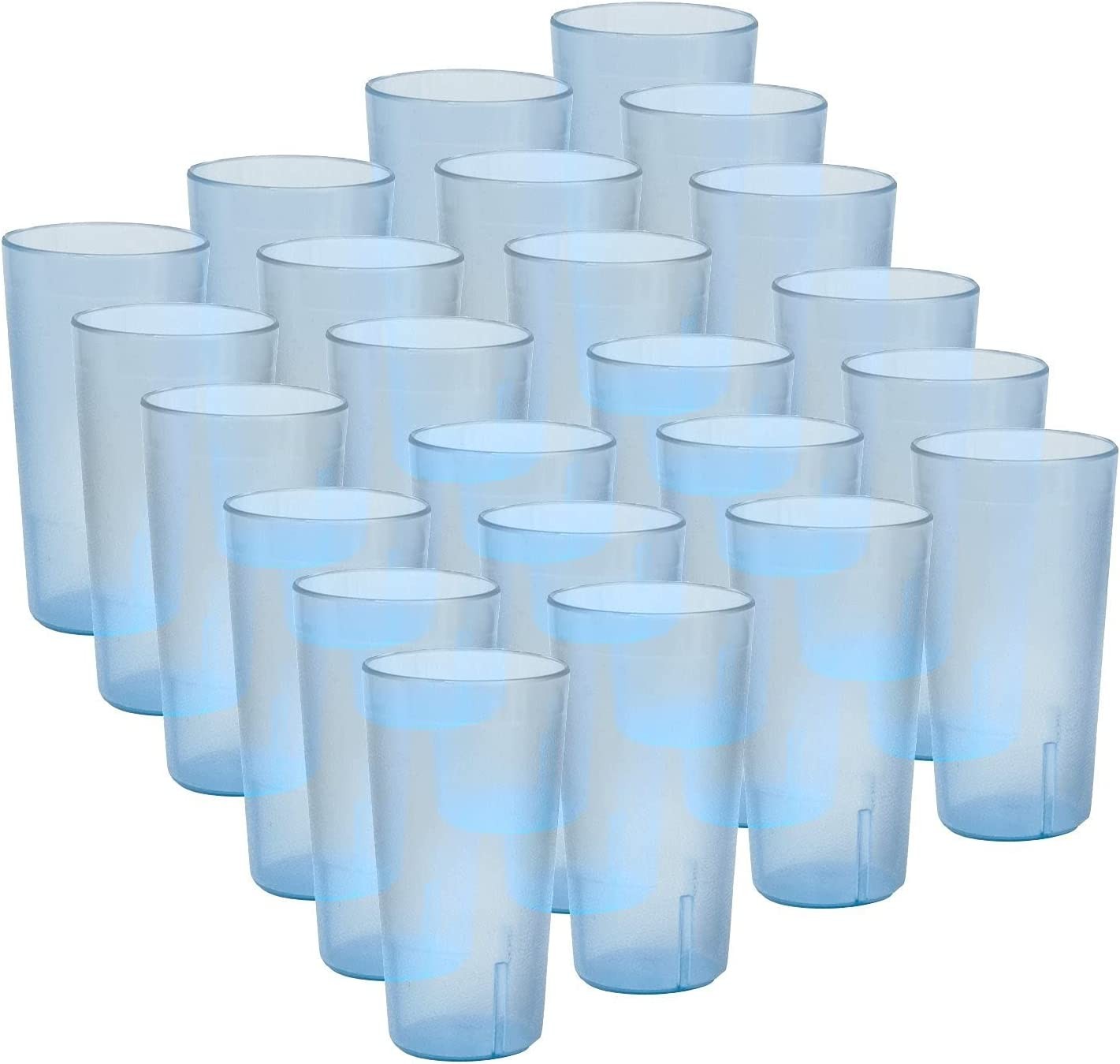 TigerChef Blue Break-Resistant Plastic Tumblers 12 oz. - 2 doz