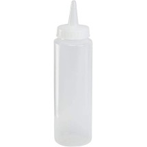 TigerChef Clear Plastic Squeeze Bottles 16 oz., 12/Pack