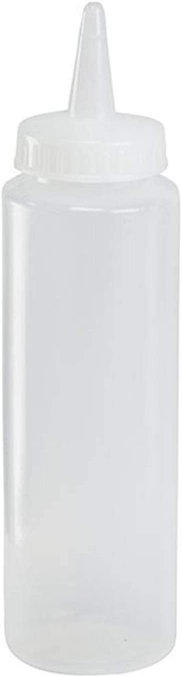 TigerChef Clear Plastic Wide-Mouth Squeeze Bottle 32 oz.