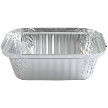 TigerChef Disposable Aluminum Foil Pans, 1-Lb., 5.56&quot; x 4.56&quot; x 1.63&quot; - 15 pcs