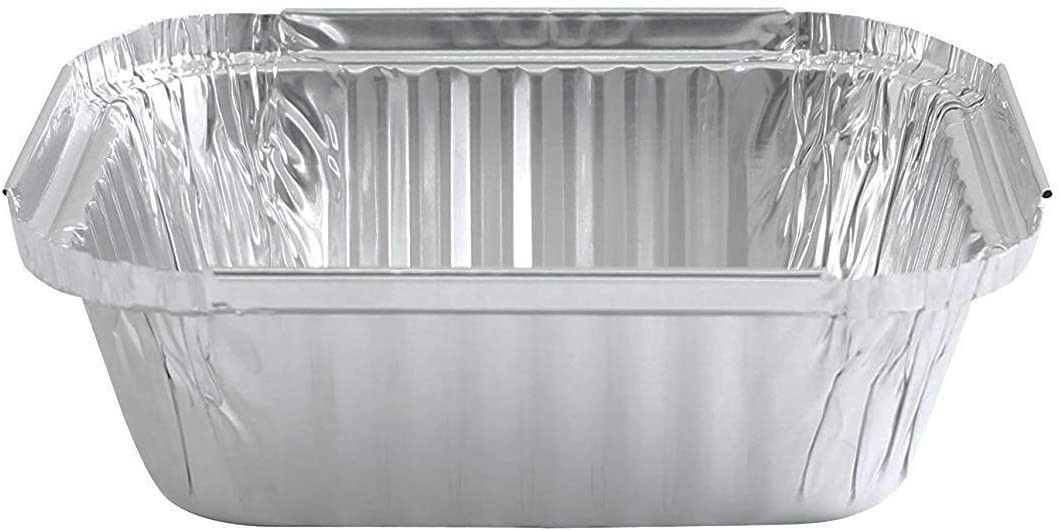 TigerChef Disposable Aluminum Foil Pans, 1-Lb., 5.56" x 4.56" x 1.63" - 15 pcs