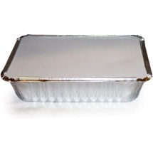 TigerChef Disposable Aluminum Foil Pans with Board Lids, 2-1/4-lb., 8.44&quot; x 5.89' x 1.8' , 25/Pack