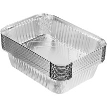 TigerChef Disposable Aluminum Foil Quarter Size Steam Table Baking Pans, 2.25 Lbs., 5.4" x 8.9" , 30/Pack