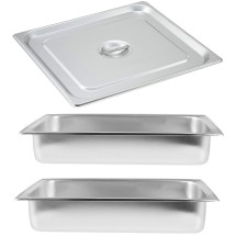 TigerChef Full Size Steam Table Pan Set, Includes Steam Pan, Water Pan, Steam Pan Cover