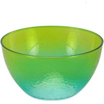 TigerChef Heavy Duty Neon Disposable Plastic Bowls Set , Green and Yellow, 30 oz. - 4 pcs
