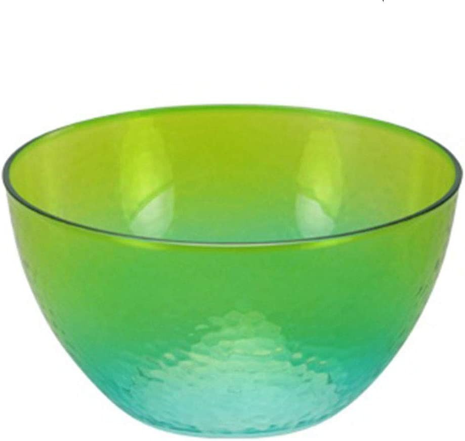 TigerChef Heavy Duty Neon Disposable Plastic Bowls Set , Green and Yellow, 30 oz. - 4 pcs