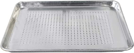 TigerChef Perforated Full Size Aluminum Sheet Pan 18" x 26" - 2 pcs