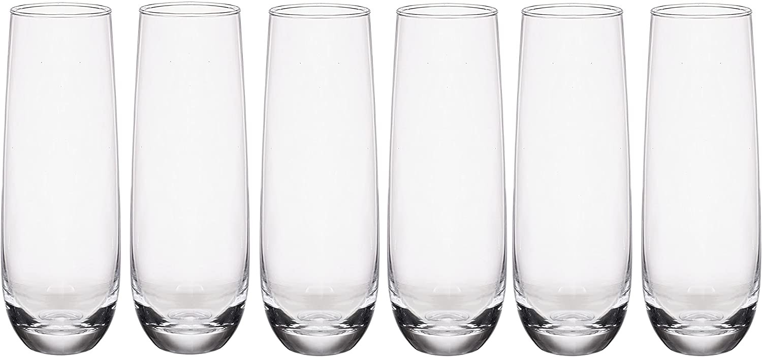 TigerChef Professional Grade Flute Glass 10.5 oz. 6/carton