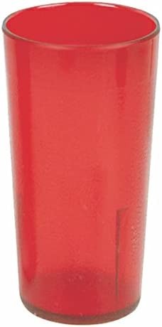 TigerChef Red Break-Resistant Plastic Tumblers 16 oz.- 2 doz