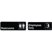 TigerChef Restrooms & Employees Only Signs - 2 pcs