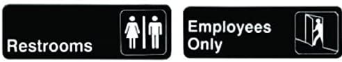 TigerChef Restrooms & Employees Only Signs - 2 pcs