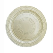 TigerChef Round Glass Pearl Dot Charger Plate 13" 