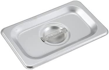 TigerChef Stainless Steel Lid for 1/9 Size Steam Pan - 6 pcs