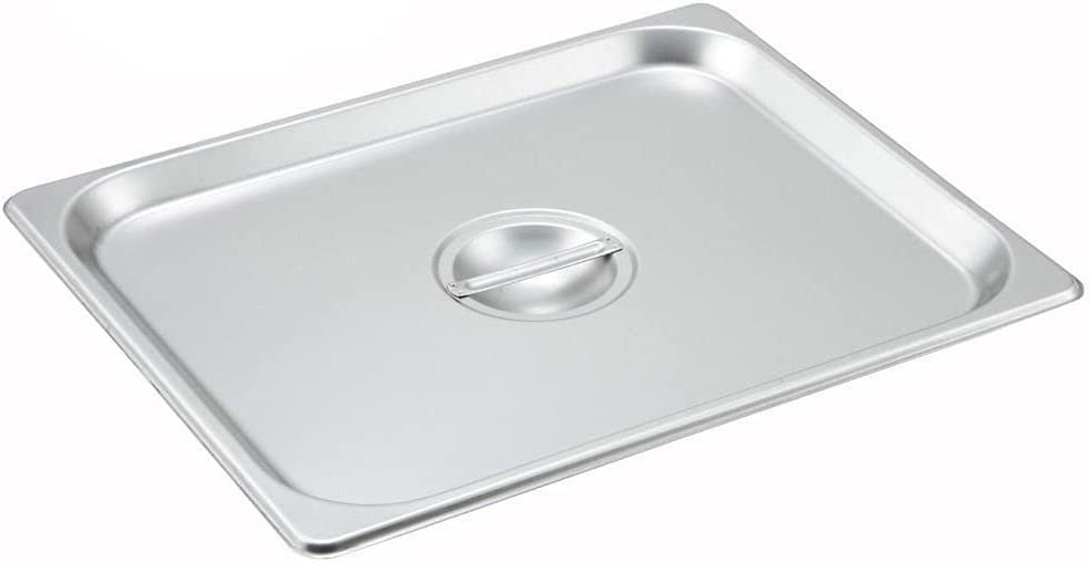 TigerChef Stainless Steel Lid for Half Size Steam Table Pan - 2 sets