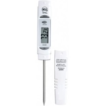 TigerChef White Digital Pocket Thermometer with Hold Function, 1-1/4&quot; LCD, 3-1/8&quot; Probe