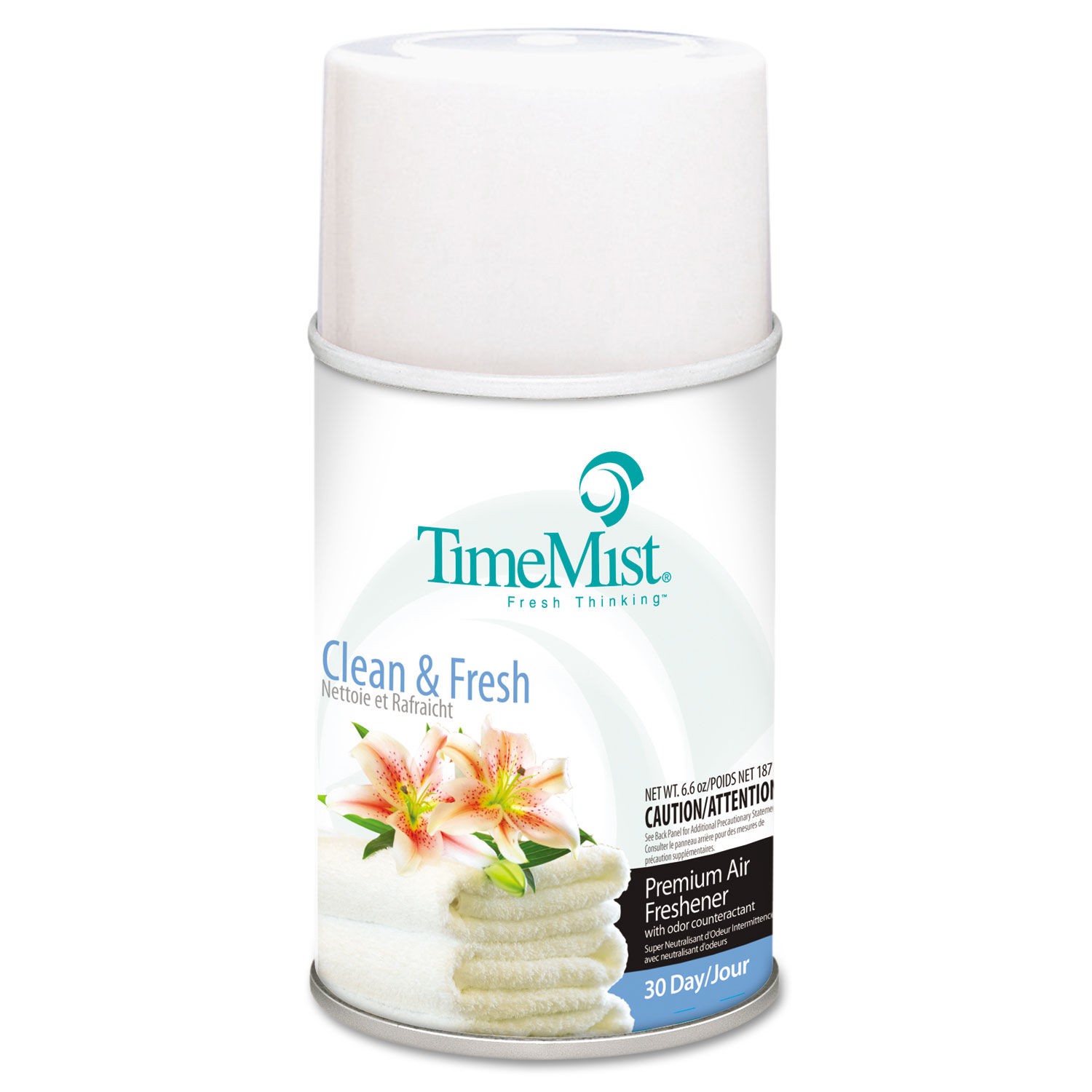 TimeMist Metered Air Freshener, Clean N Fresh, 6.6 oz., 12/Carton
