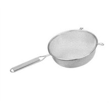 Franklin Machine Products  226-1115 Tinned-Steel Double Mesh Strainer with Wood Handle 8&quot; Dia.