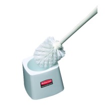 White Plastic Holder for Toilet Bowl Brush