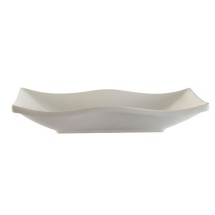 CAC China TOK-W24 Fashionware Deep Rectangular Wavy Rim Platter, 14" x 6-1/4" x 2-3/8"