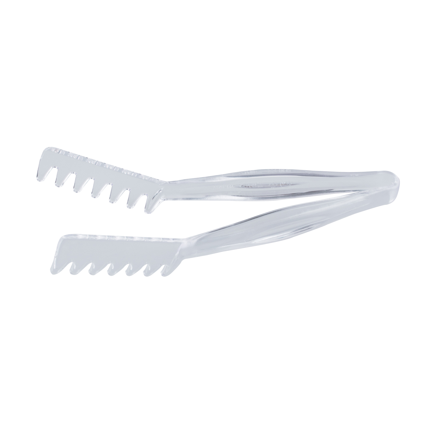 CAC China STKU-11C Clear Plastic Spaghetti Tongs 11"