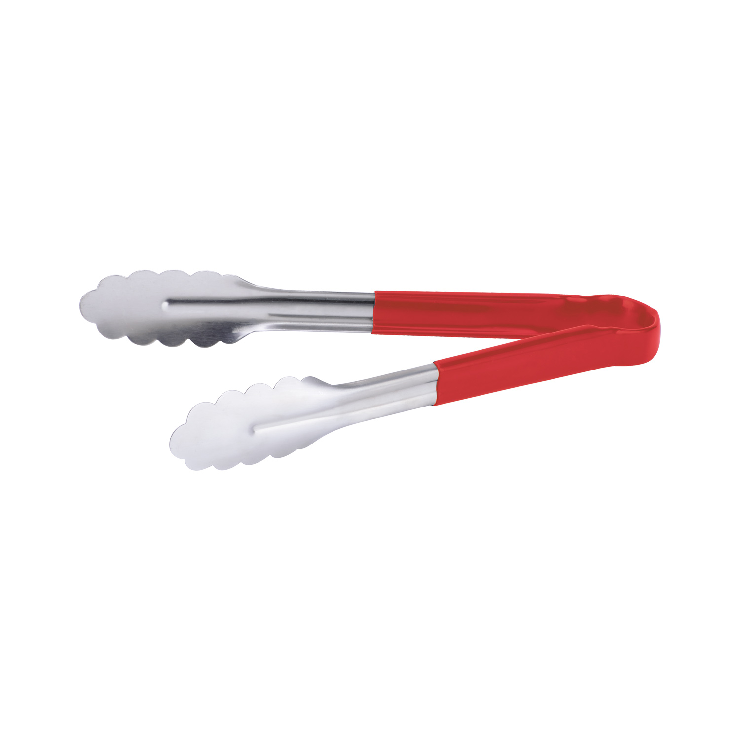 CAC China STCH-10RD Heavy Duty Stainless Steel Tongs with Red Handle, 10" 