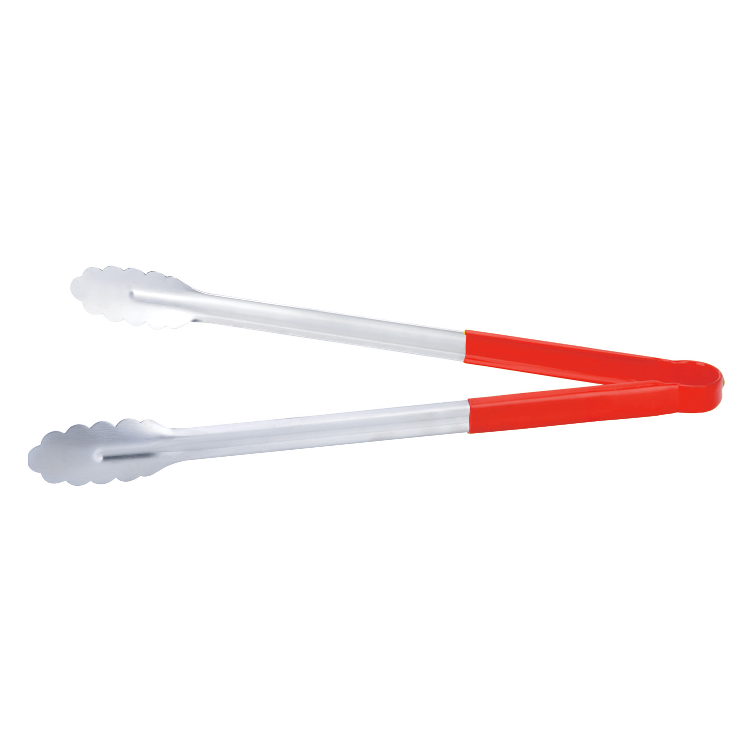 CAC China STCH-16RD Stainless Steel Tongs with Red Handle 16"