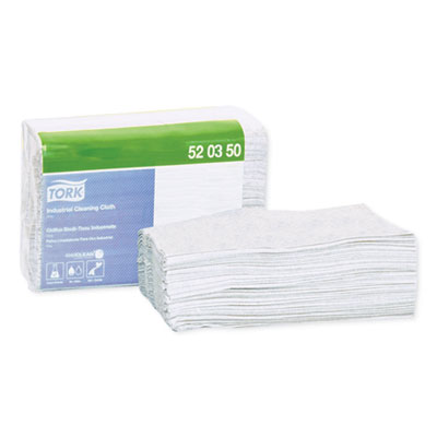 Tork Industrial Cleaning Cloths, 1-Ply, Gray, 12.6" x 15.16", 440 Cloths/Carton