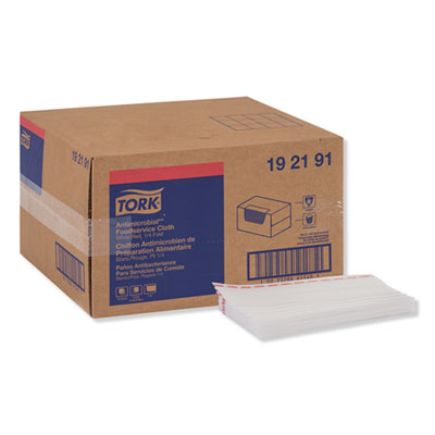 Tork White Antimicrobial Foodservice Cloths, 13" x 24", 150/Carton