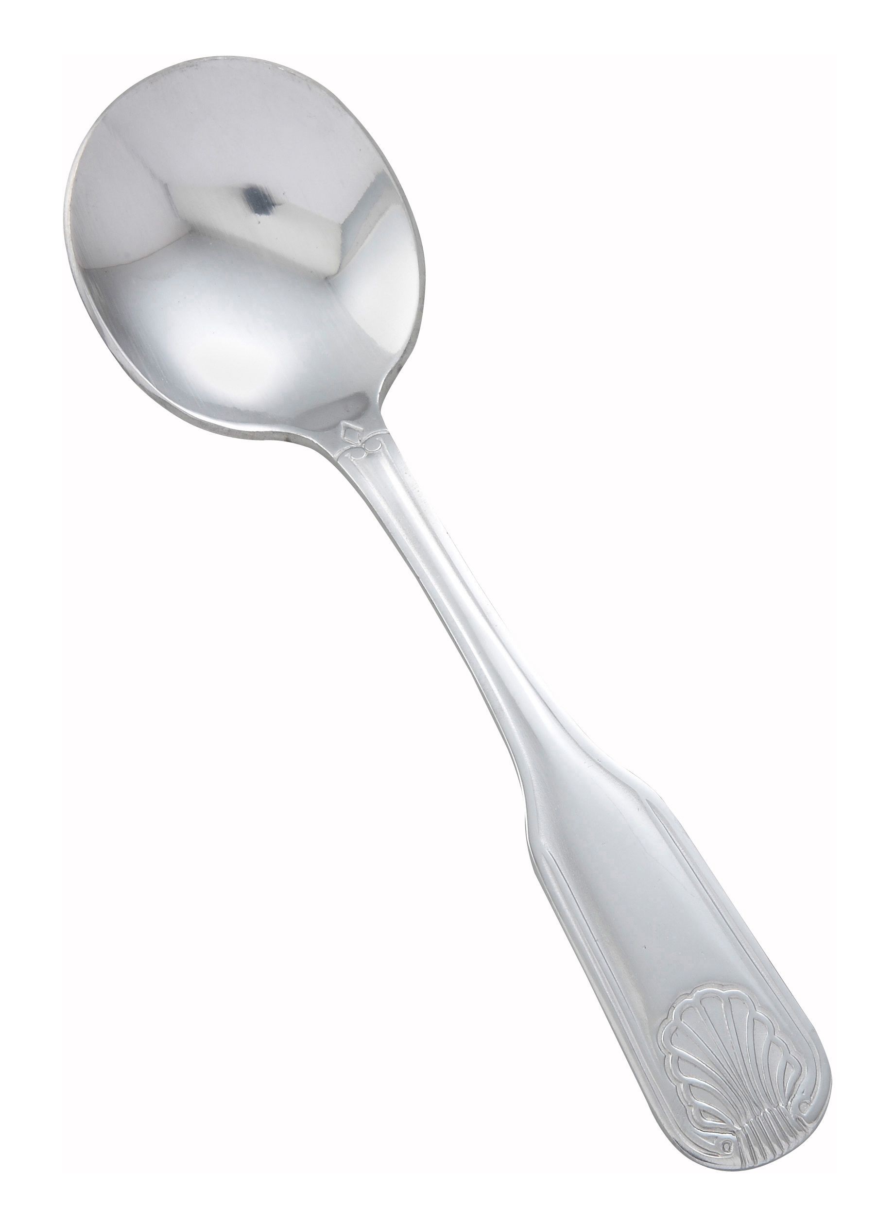 Winco 0006-04 Toulouse Heavy Mirror Finish Stainless Steel Bouillon Spoon (12/Pack)