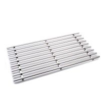 Rosseto SM193 Multi-Chef&trade; Extra Large Rectangular Stainless Steel Track Grill 24" x 12" x 0.8"H