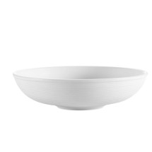 CAC China TST-80 Transitions Super White Porcelain Salad Bowl 16 oz., 7 1/2&quot; - 2 dozen