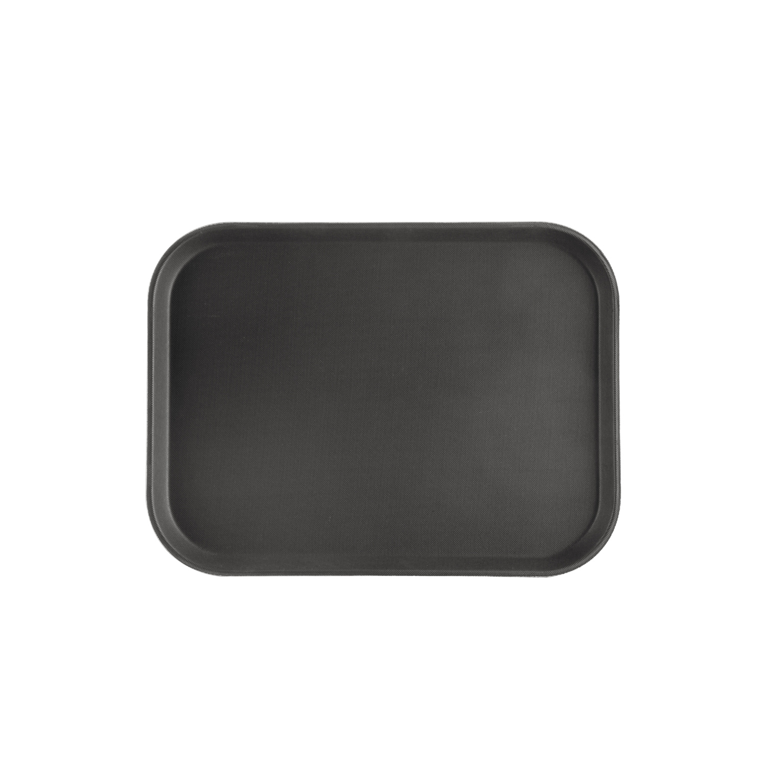 CAC China FGTD-1216BK Black Rectangular Fiberglass Tray 16" x 12"