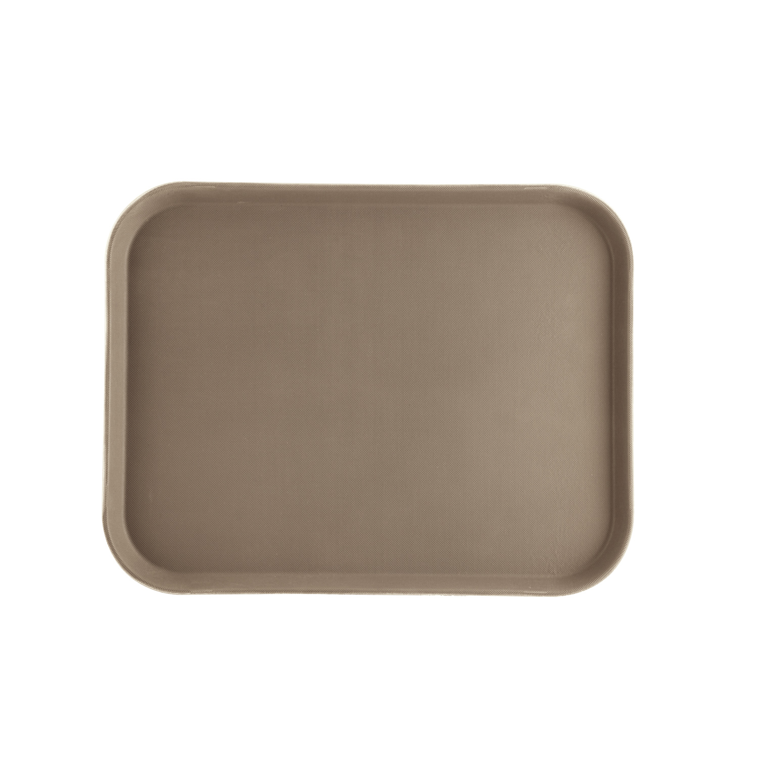 CAC China FGTD-1418BN Brown Rectangular Fiberglass Tray 18" x 14"